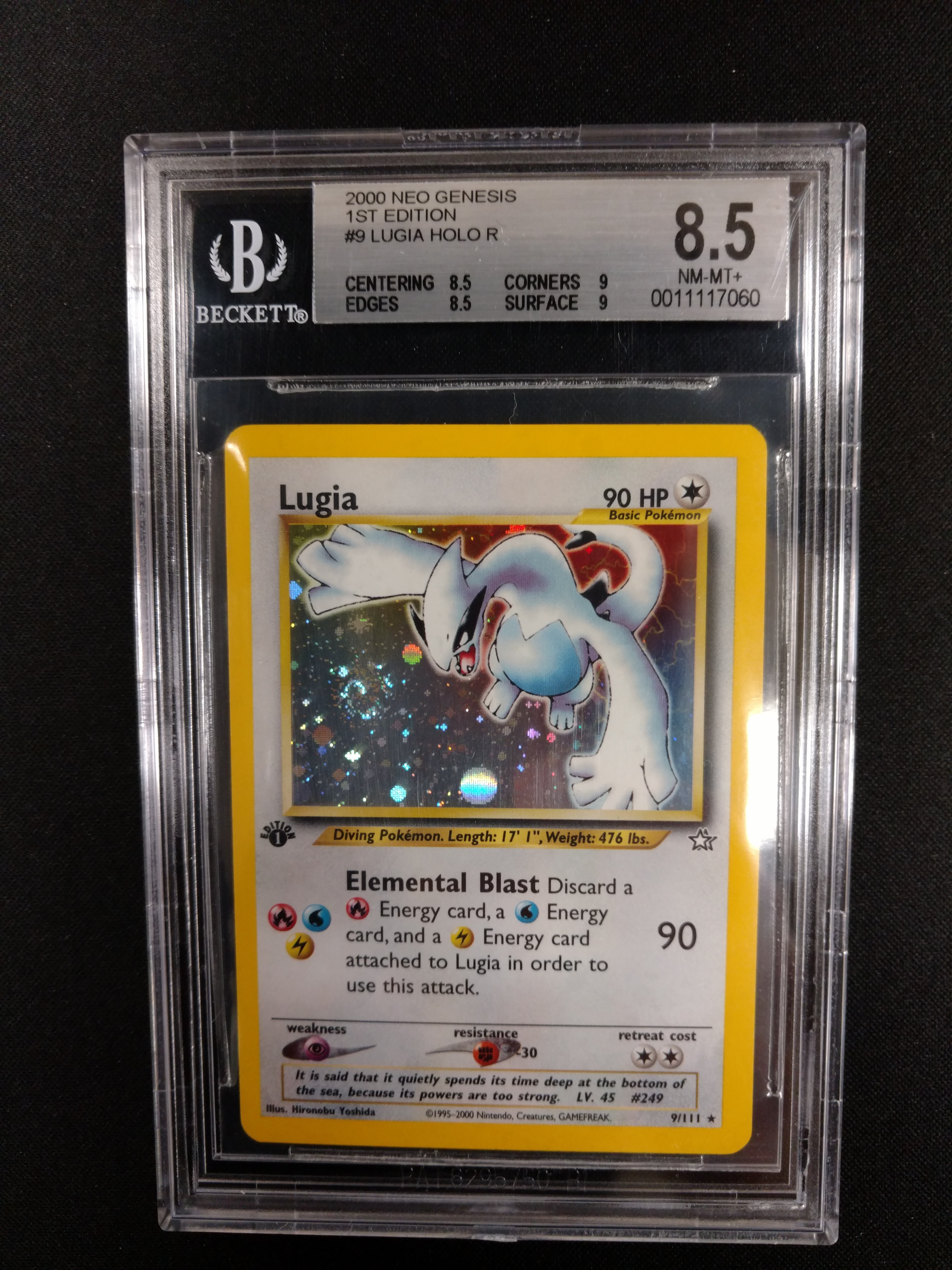 Lugia 9/111 1st Ed Neo Genesis BGS 8.5 Pokemon Graded Card 